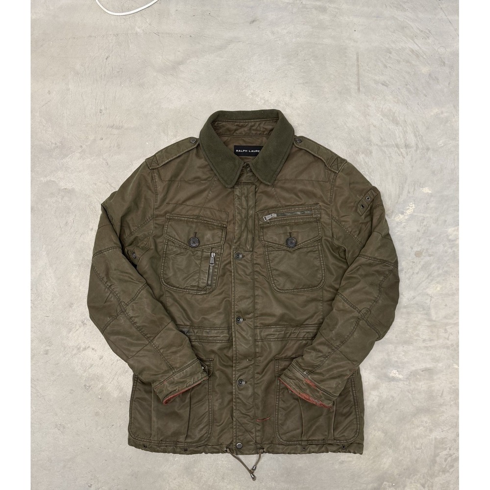 Ralph Lauren Black Label Men's green Multipocket Field‎ Military Jacket Size L